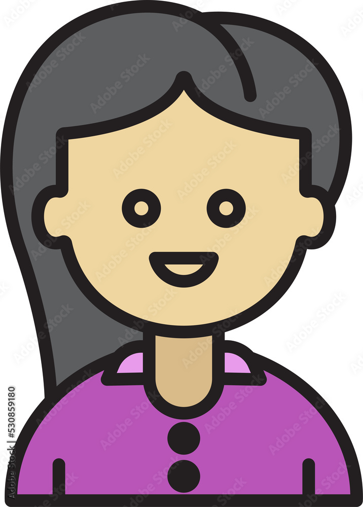 Obraz premium woman character avatar illustration