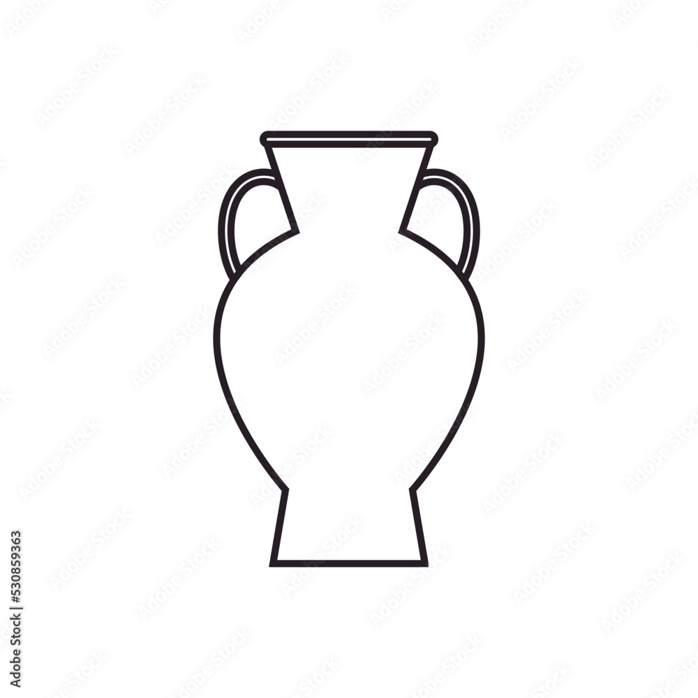 Amphora icon vector. Jug illustration sign. pottery symbol or logo.