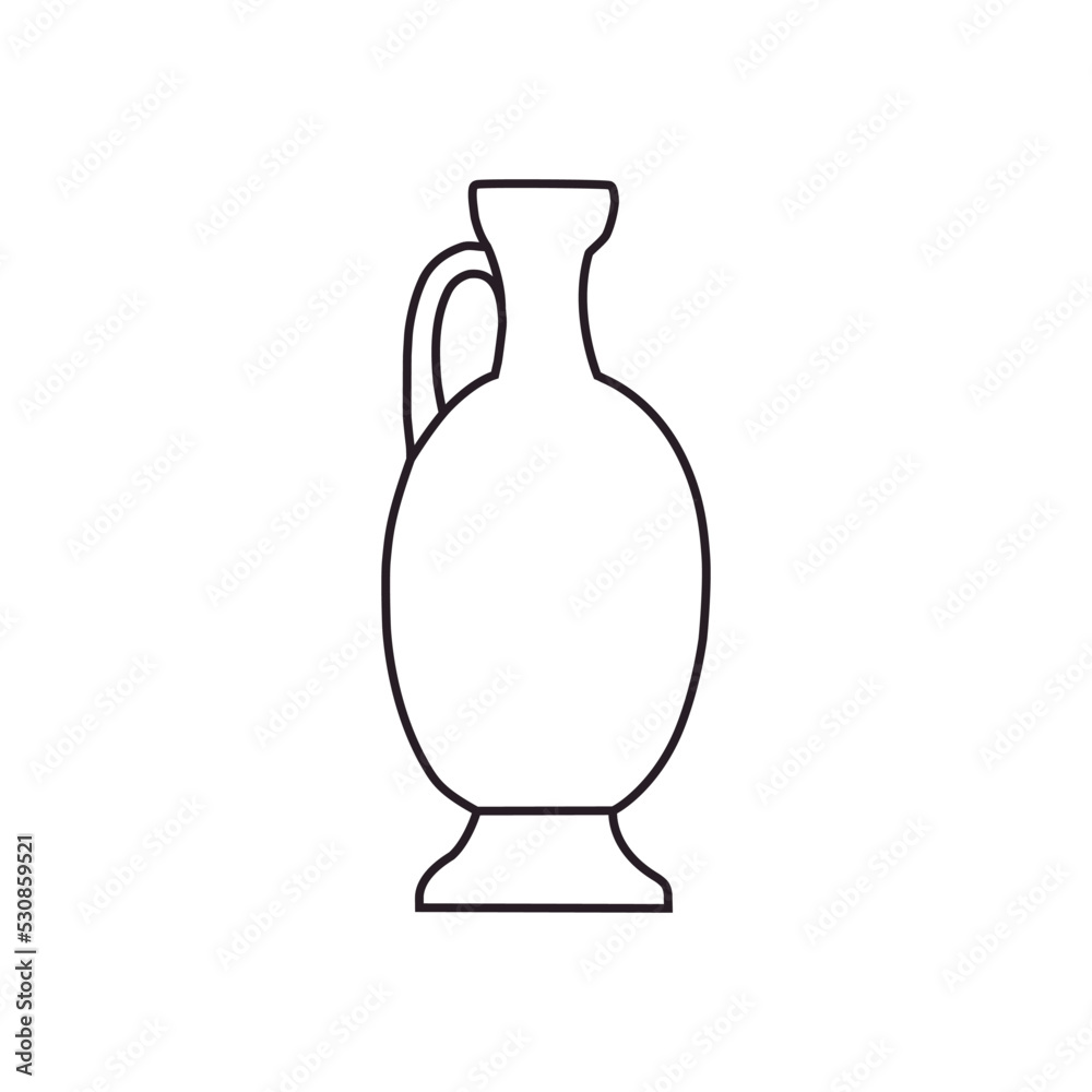 Amphora icon vector. Jug illustration sign. pottery symbol or logo.