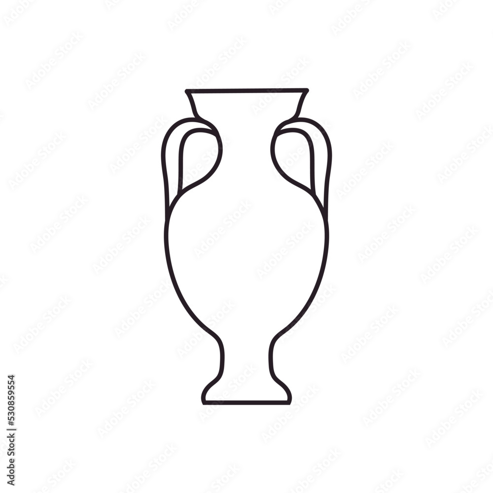 Amphora icon vector. Jug illustration sign. pottery symbol or logo.