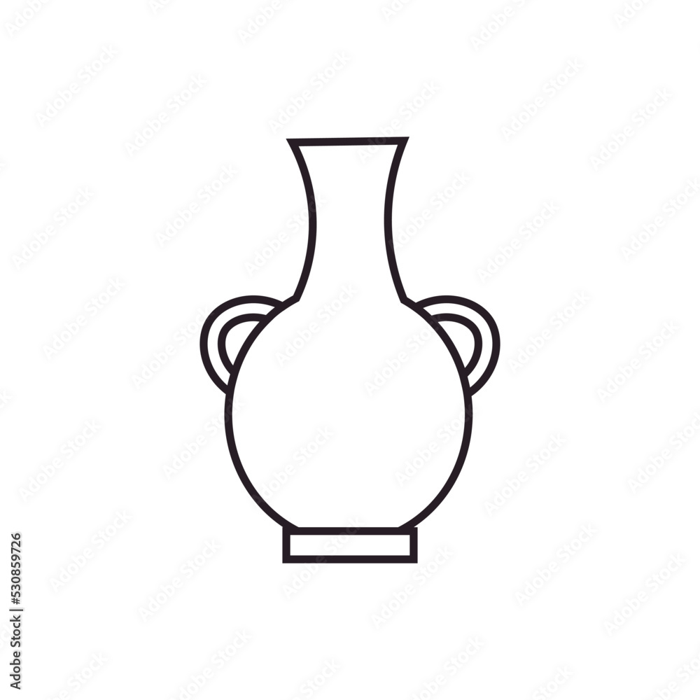 Amphora icon vector. Jug illustration sign. pottery symbol or logo.