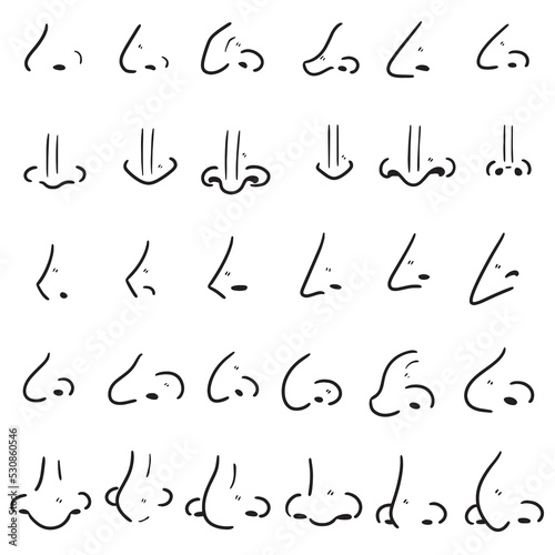 vector set of nose