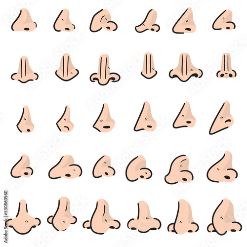 vector set of nose