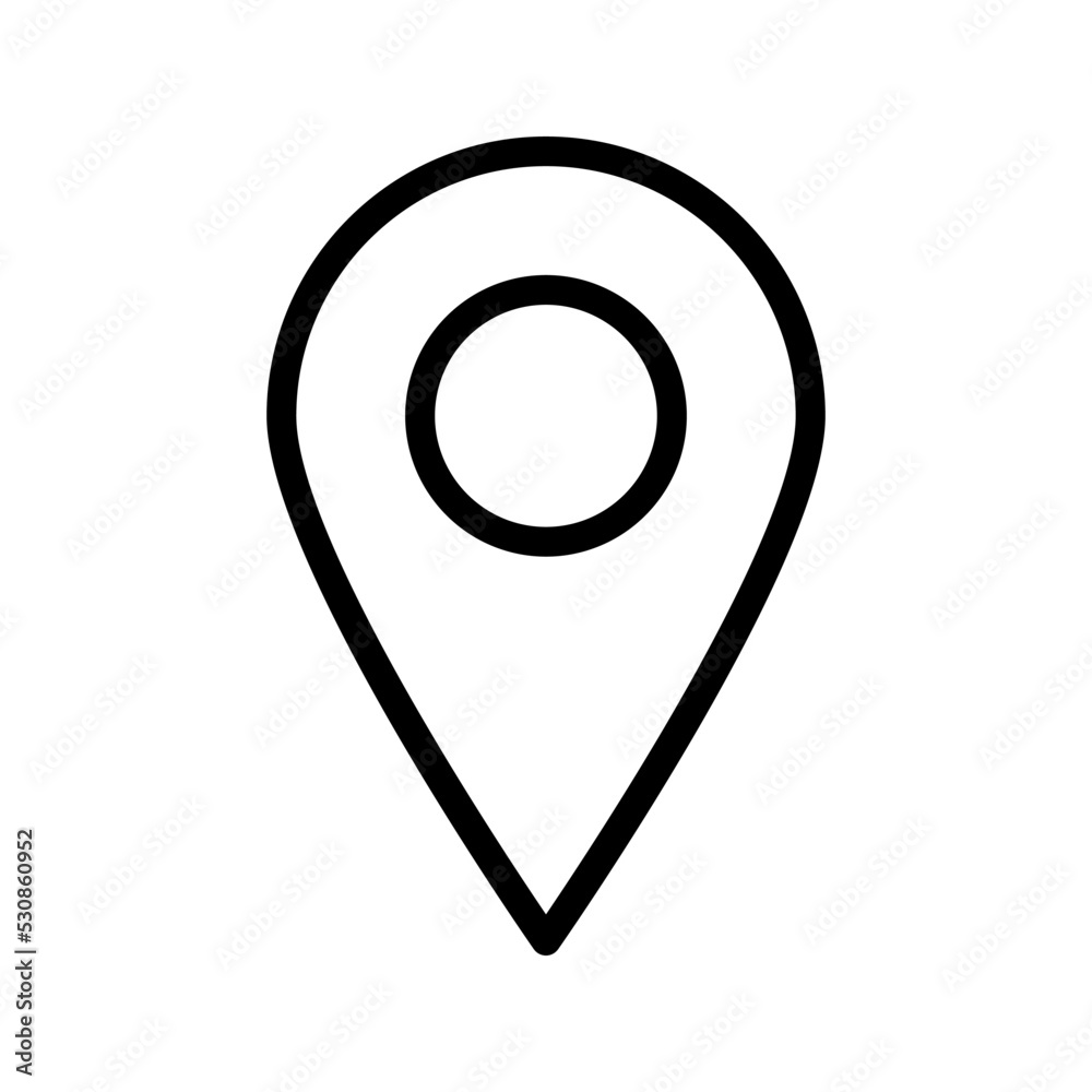 Pin icon. location sign vector illustration Pin icon. location sign vector illustration