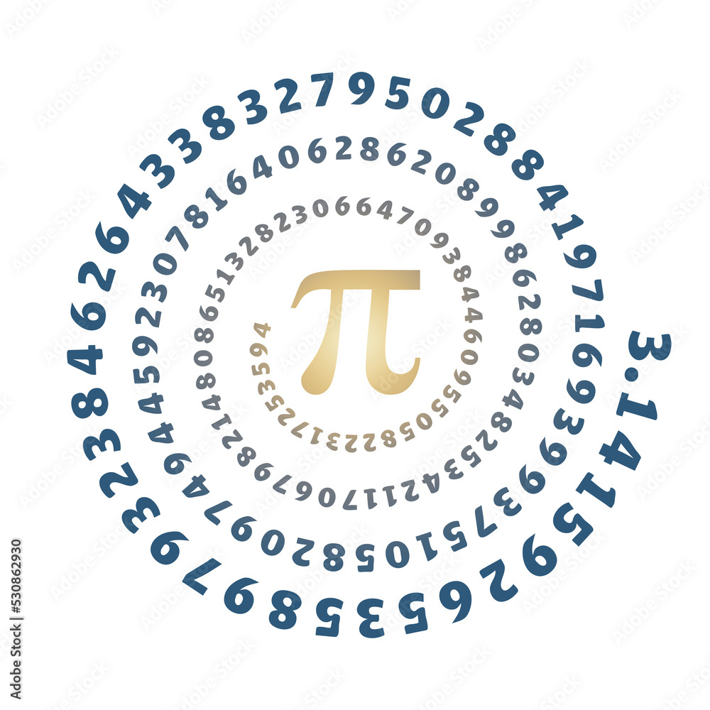 Pi spiral, circle, math, irrational number, colorful, isolated Pi spiral, circle, math, irrational number, colorful, isolated