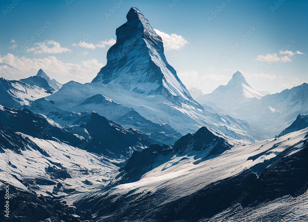 Fototapeta premium mountain horizon with high peaks