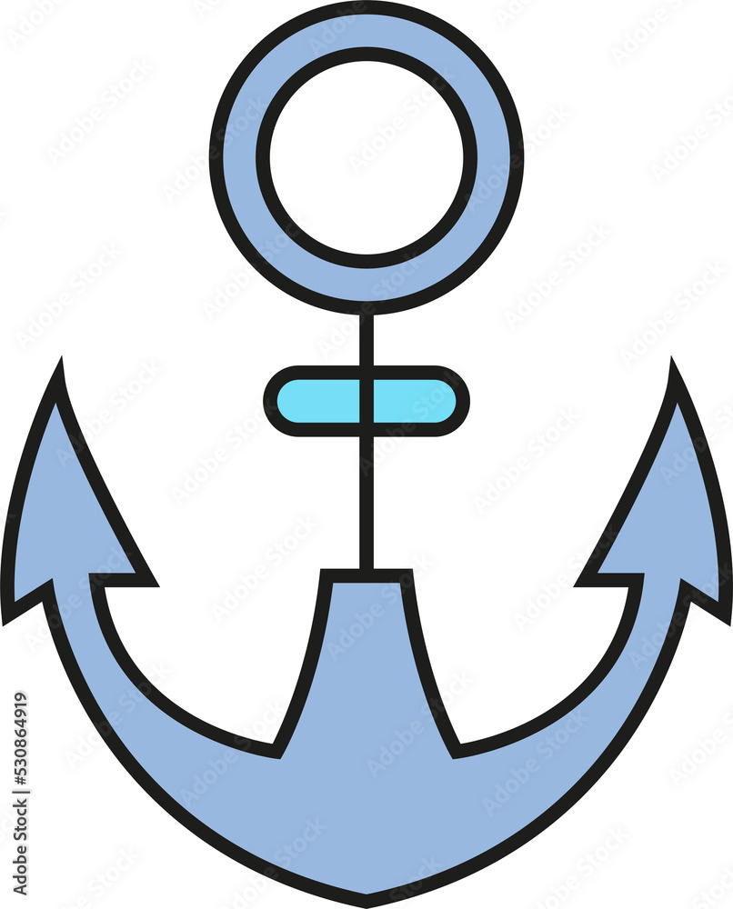 blue anchor symbol illustration blue anchor symbol illustration