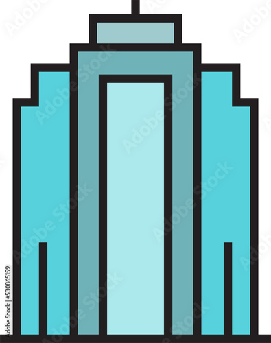 office tower  building icon illustration