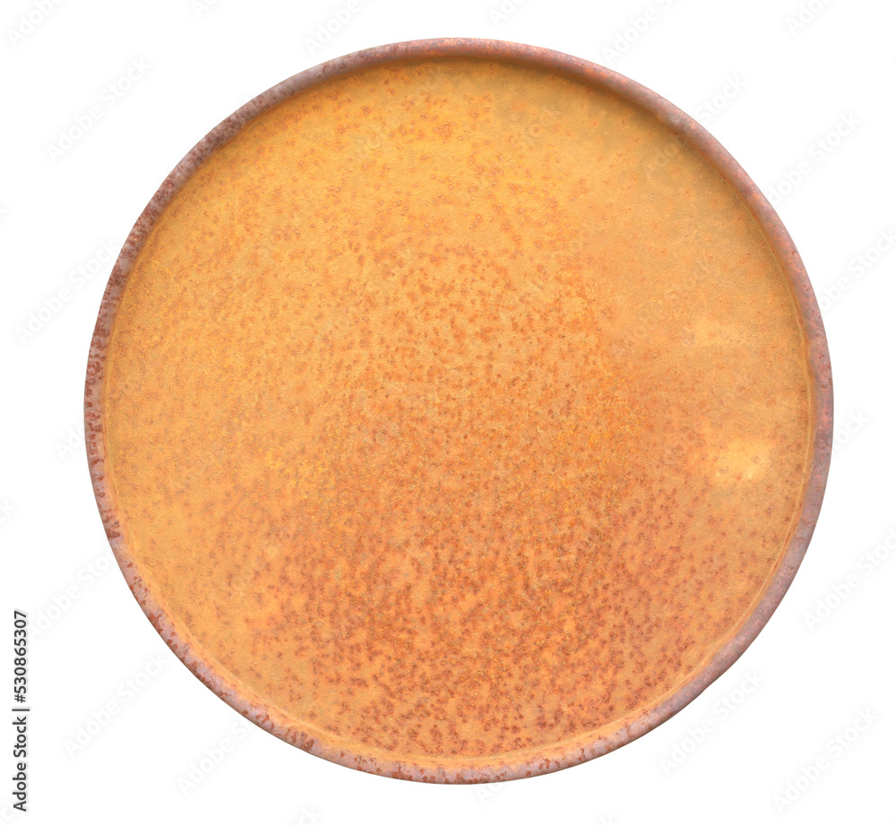 Rusty scratched metal round lid background looks like abstract art. Rust on iron cover copy space circle backdrop Rusty scratched metal round lid background looks like abstract art. Rust on iron cover copy space circle backdrop