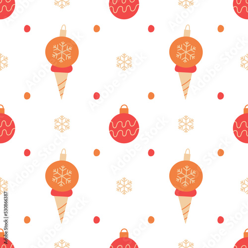 Winter Christmas seamless pattern. Creating a festive design, printing on paper and textiles.