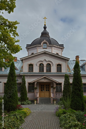 Summer pilgrimage hotel in the Valaam Orthodox Monastery.