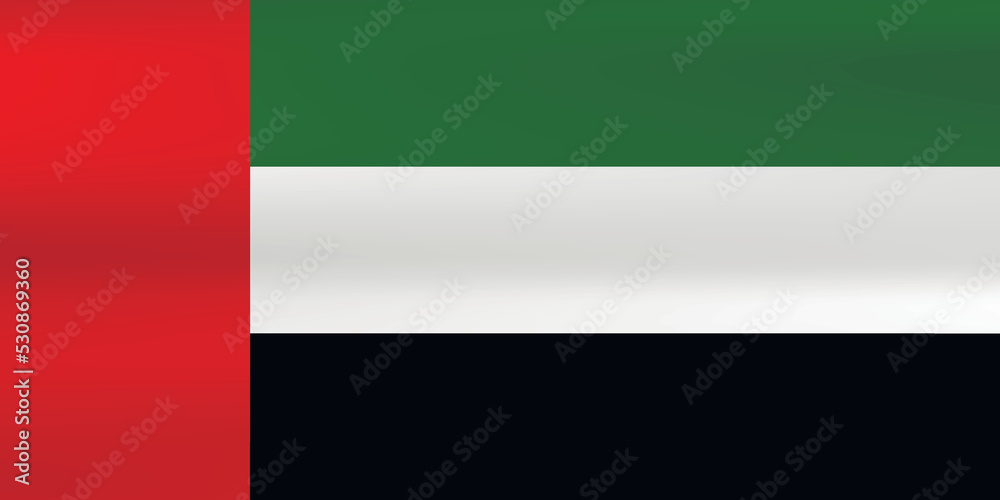Flag of United Arab Emirates. Arabian national symbol in official colors. Template icon. Abstract vector background Flag of United Arab Emirates. Arabian national symbol in official colors. Template icon. Abstract vector background