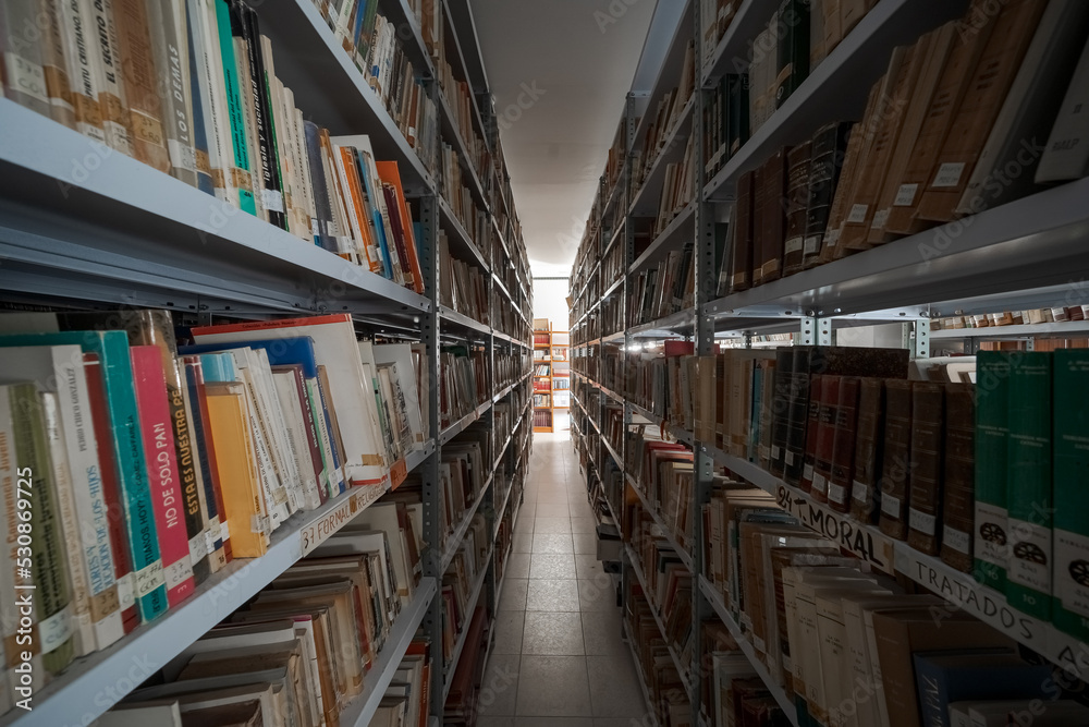books in a library books in a library