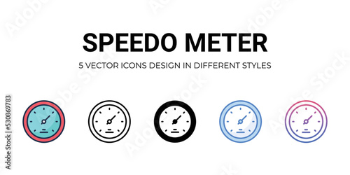 speedo meter Icons Set vector Illustration.