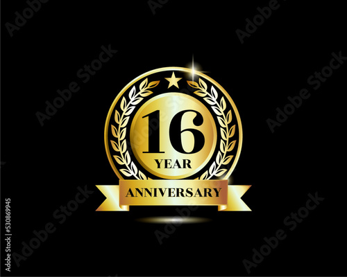Gold anniversary premium emblem 16 YEAR