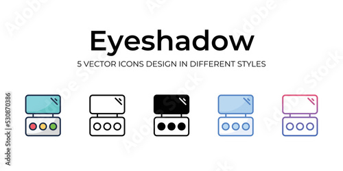 eye shadow Icons Set vector Illustration.