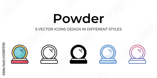 powder icons Set vector Illustration.