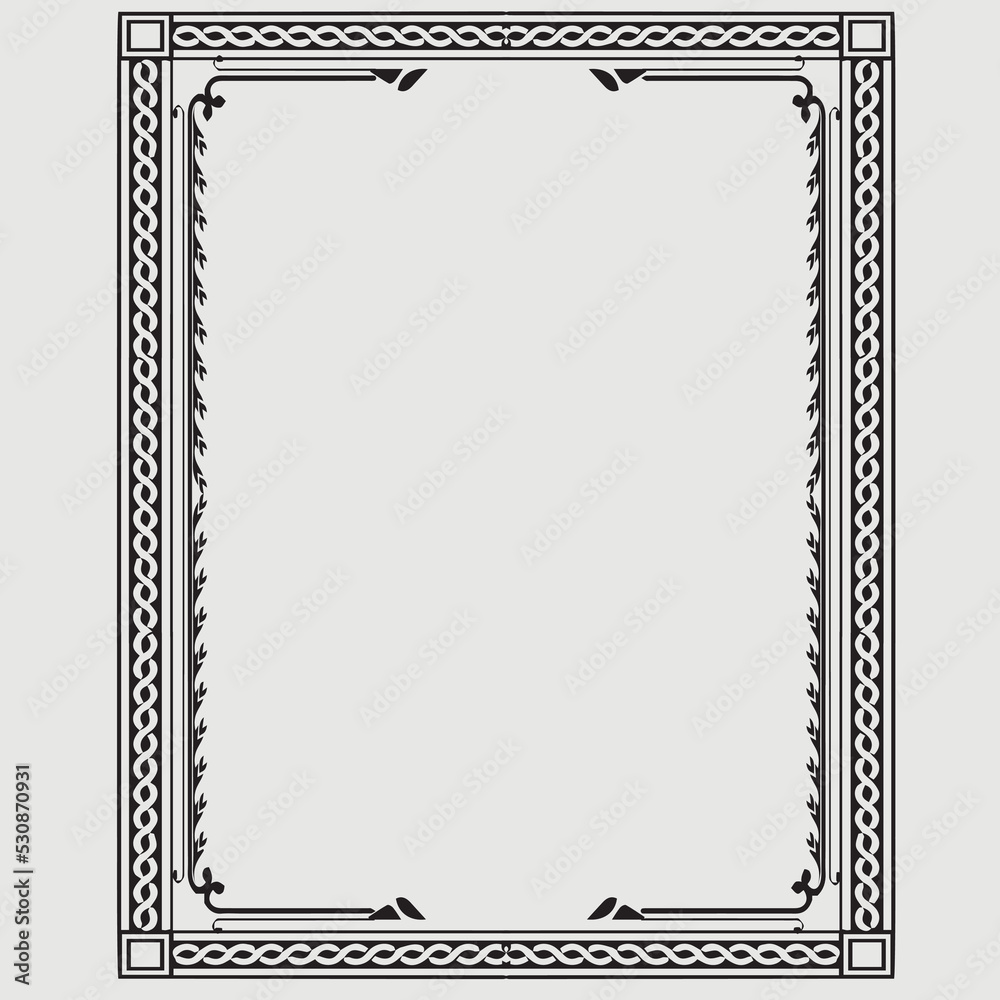 Frame, in the style of an ornament, Vector illustration eps 10, Art. Frame, in the style of an ornament, Vector illustration eps 10, Art.