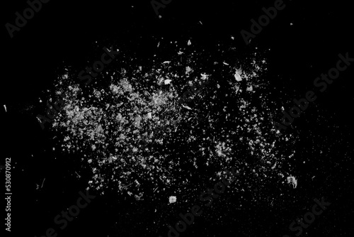 Ashes on a black background.