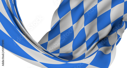 Bavarian flag using as background, 3d rendering panorama