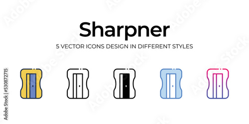 sharpener icons set vector illustration. vector stock
