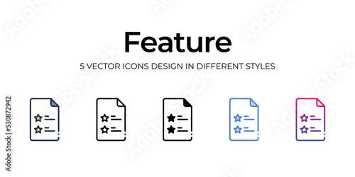 feature icons set vector illustration. vector stock