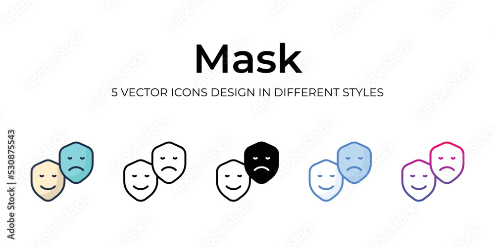 mask icons set vector illustration. vector stock, mask icons set vector illustration. vector stock,