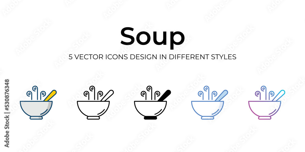 soup icons set vector illustration. vector stock,