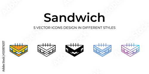 sandwich icons set vector illustration. vector stock,