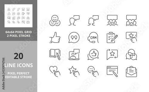 customer testimonials 64px and 256px editable vector set