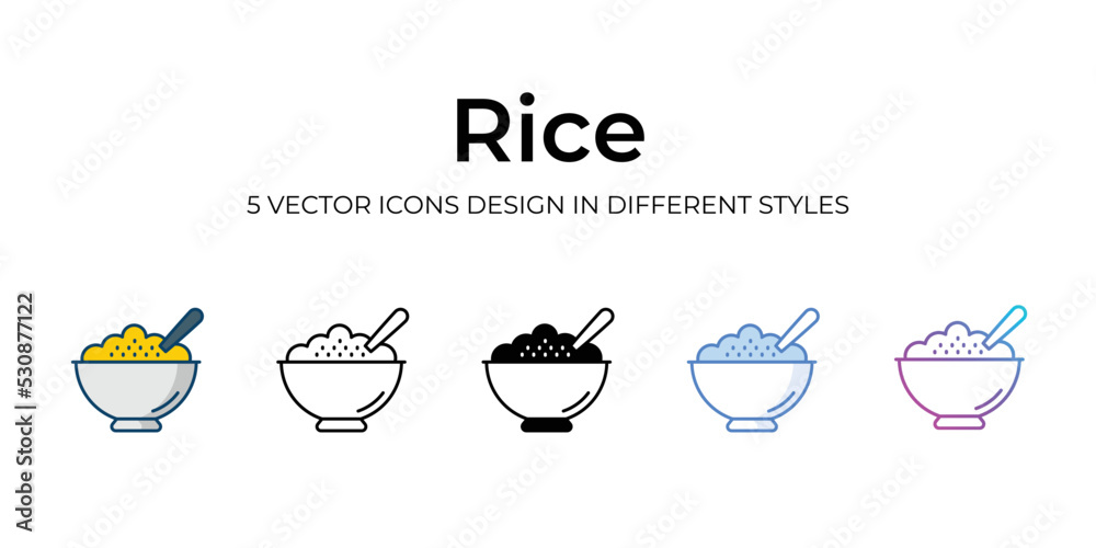 rice icons set vector illustration. vector stock, rice icons set vector illustration. vector stock,