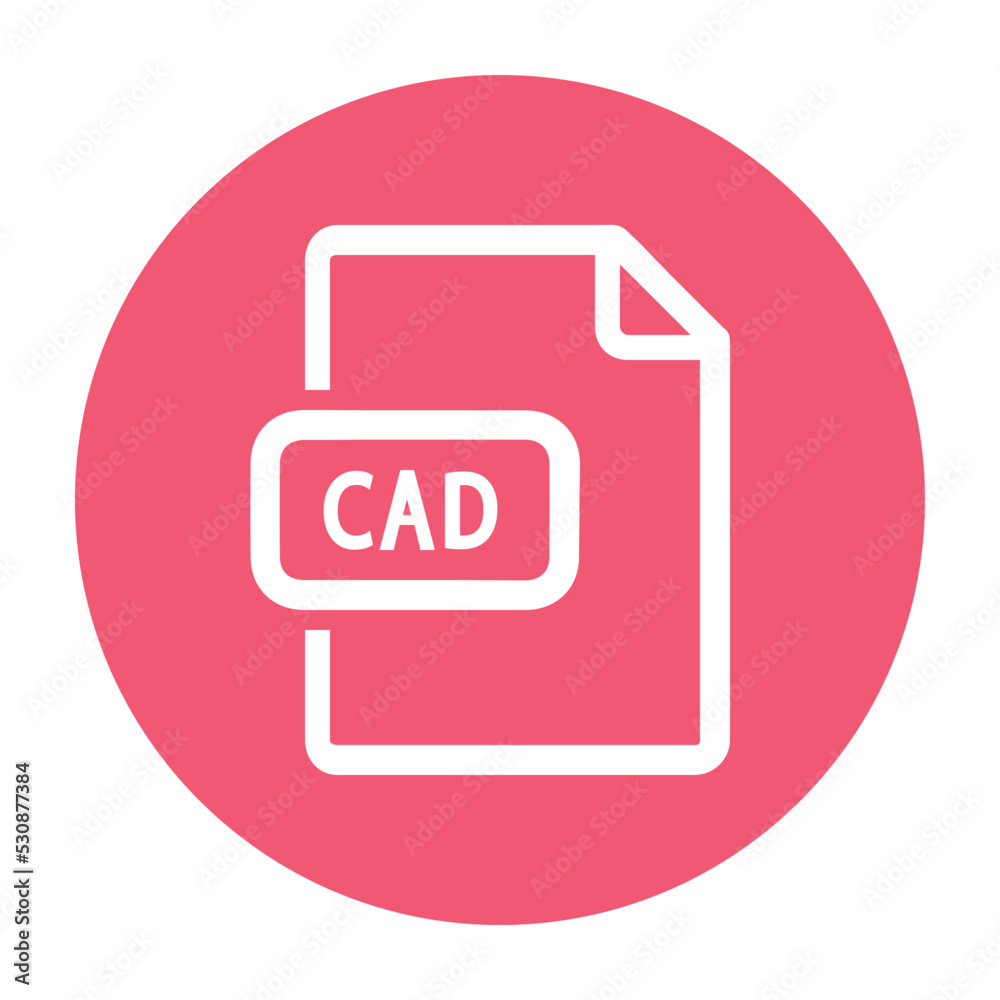 Cad file format icon. Cad file format vector image
