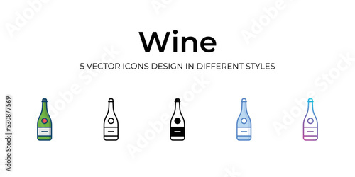 wine icons set vector illustration. vector stock,