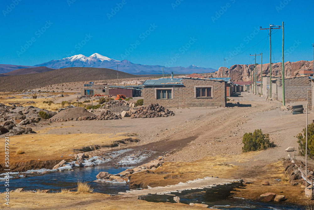 small village in the bolivian altiplano