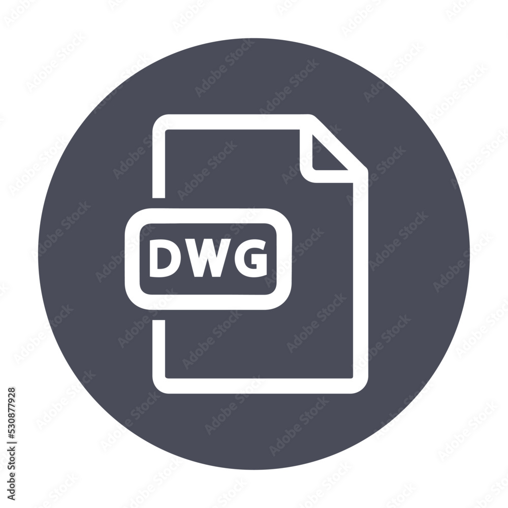 File DWG icon, flat style File DWG icon, flat style