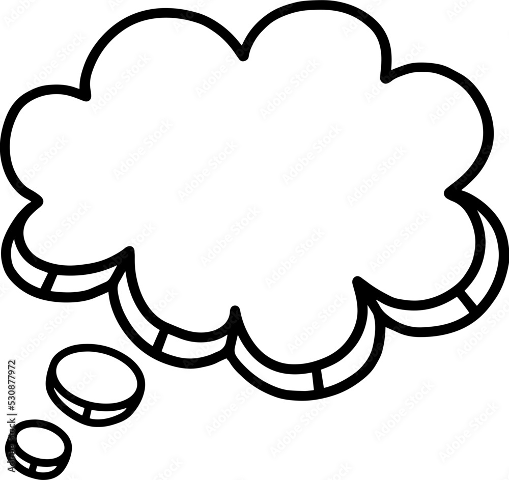 thought bubble line drawing outline Stock Vector Adobe Stock