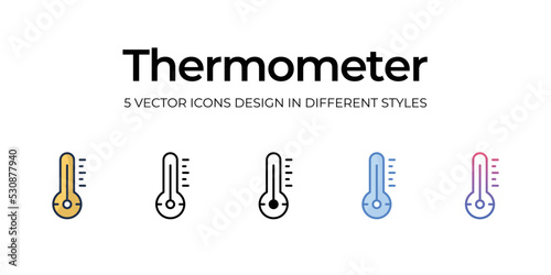 thermometer icons set vector illustration. vector stock,