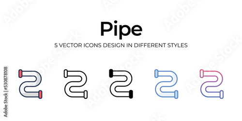 pipe icons set vector illustration. vector stock,