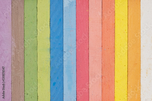 row of colorful chalk background