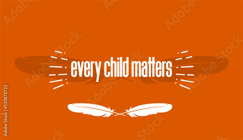 Every Child Matters. Holiday concept. Template for background, banner, card, poster, t-shirt with text inscription