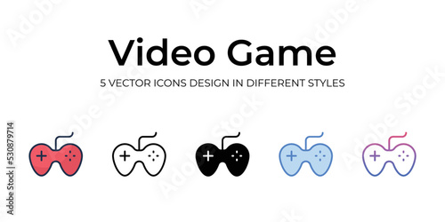 video game icons set vector illustration. vector stock,