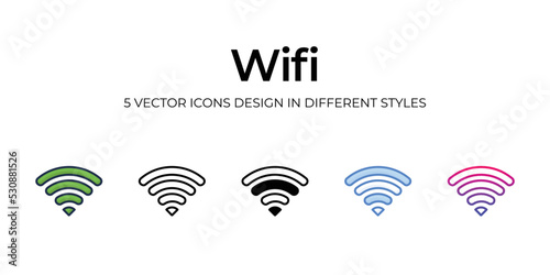 wifi icons set vector illustration. vector stock,