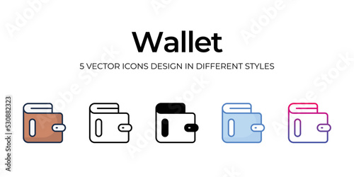 wallet icons set vector illustration. vector stock, photo