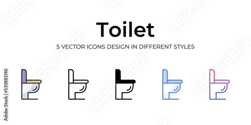 toilet icons set vector illustration. vector stock,