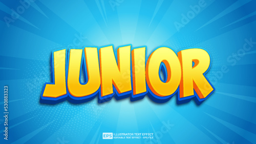 Junior text effect editable 3d font effects	
