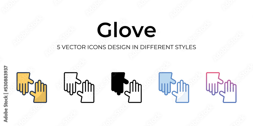 glove icons set vector illustration. vector stock, glove icons set vector illustration. vector stock,