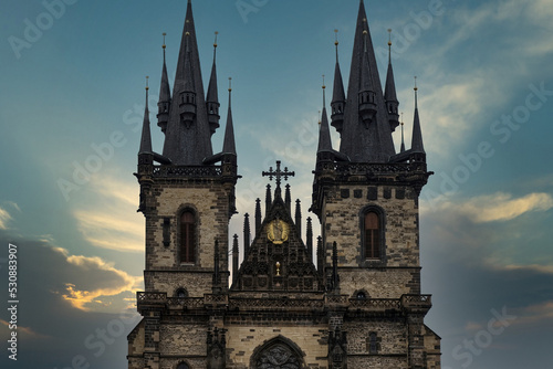 St. Vitus church in Prague on a dramatic background