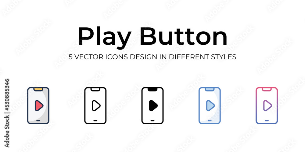 play button icons set vector illustration. vector stock, play button icons set vector illustration. vector stock,