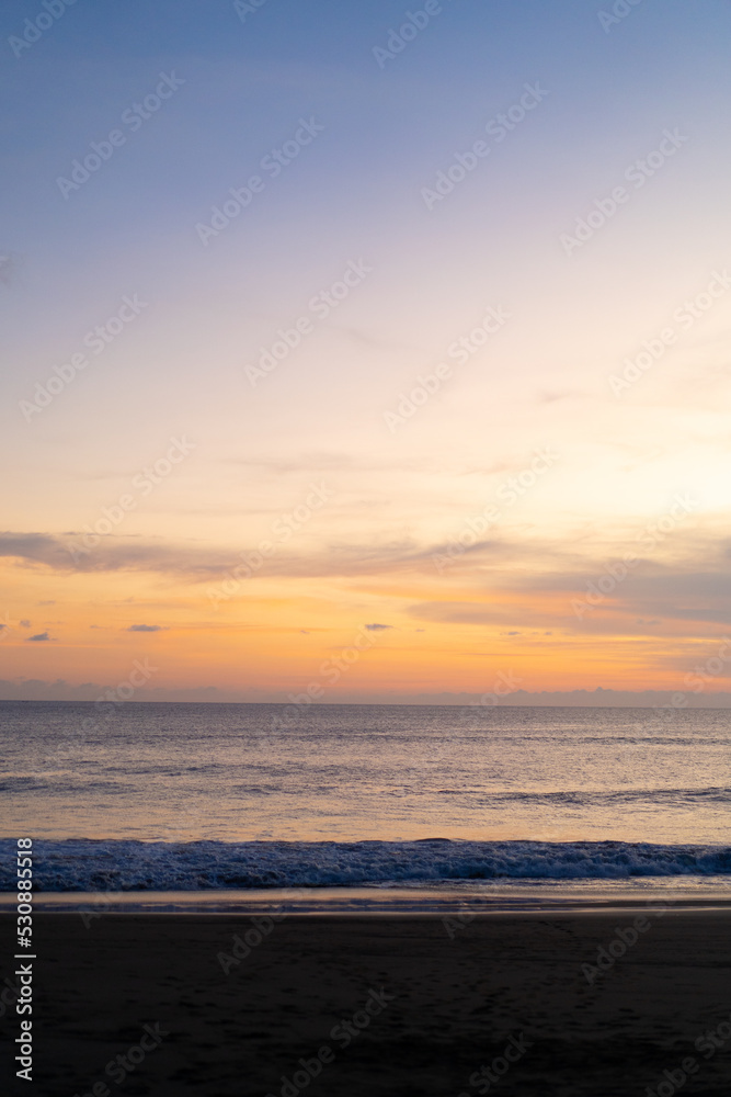 Sunset on the ocean. Nature background.