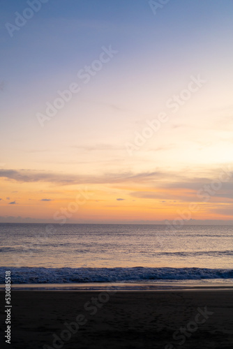 Sunset on the ocean. Nature background.
